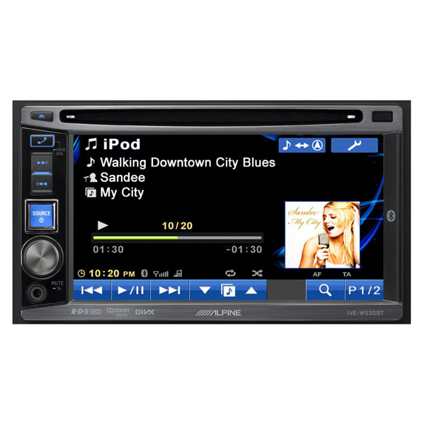 Автомобильная магнитола с DVD + монитор Alpine IVE-W530BT фото
