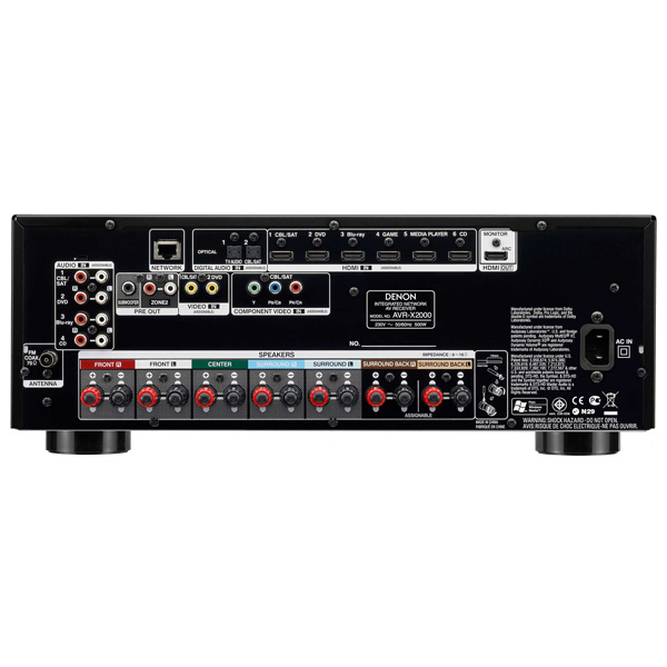 Ресивер Denon AVR-X2000 черный