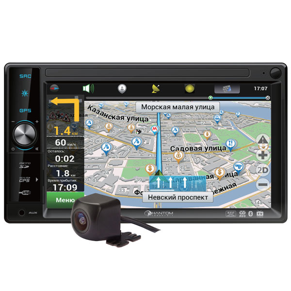 Навигационная медиа система Phantom DV6205+ПО Навител+CMR2305
