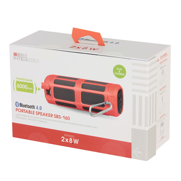 Беспроводная акустика InterStep SBS-160 Red (IS-LS-PBSBS160R-000B201)