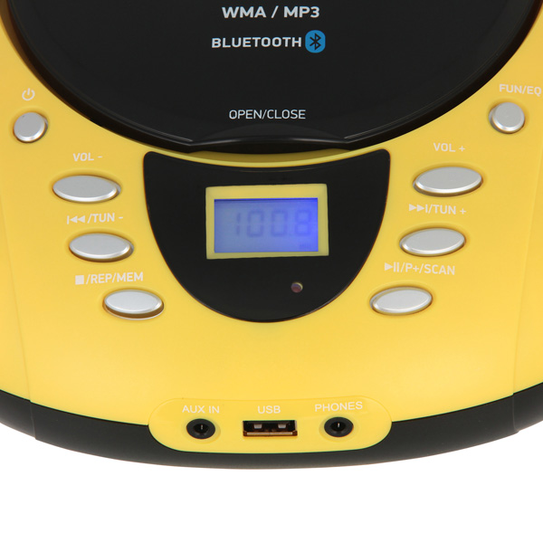 Магнитола BBK BX165BT Black/желтый