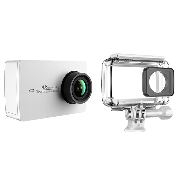 Видеокамера экшн Yi 4K комплект с аквабоксом белый