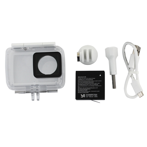 Видеокамера экшн Yi 4K комплект с аквабоксом черный