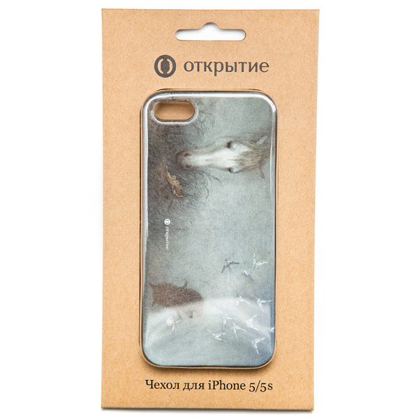 Чехол Открытие Ежик и лошадка для Apple iPhone 5/5S