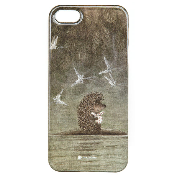 Чехол Открытие Ежик и бабочки для Apple iPhone 5/5S