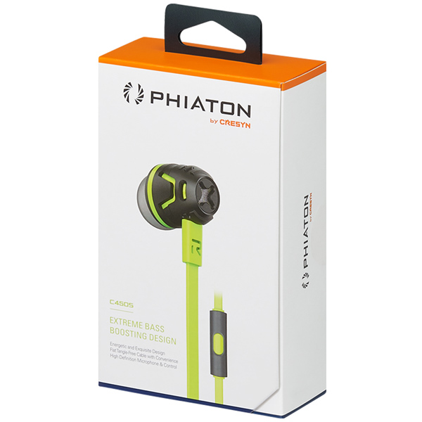 Наушники внутриканальные Phiaton by Cresyn C450S mic зеленый неон