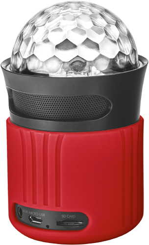 Беспроводная акустика Trust Dixxo Go BT with party lights Red (21346)