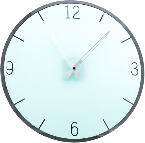 Часы-будильник Innova W09654, муранское стекло, круглые 35см, зеленый