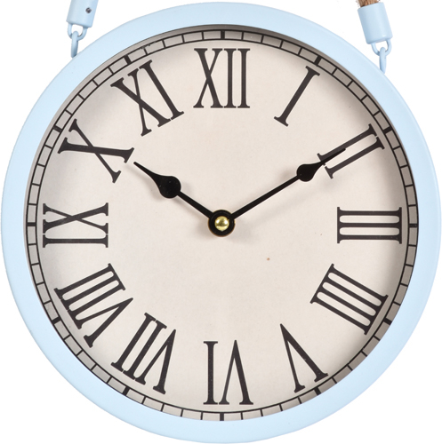 Часы-будильник Innova W08309, металл + веревка, круглые 22см, LightBlue