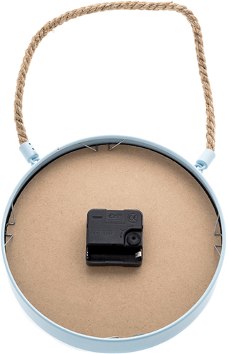 Часы-будильник Innova W08309, металл + веревка, круглые 22см, LightBlue