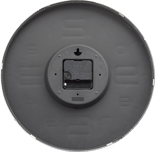 Часы-будильник Innova W09642, пластик, круглые 30см, Silver/белый