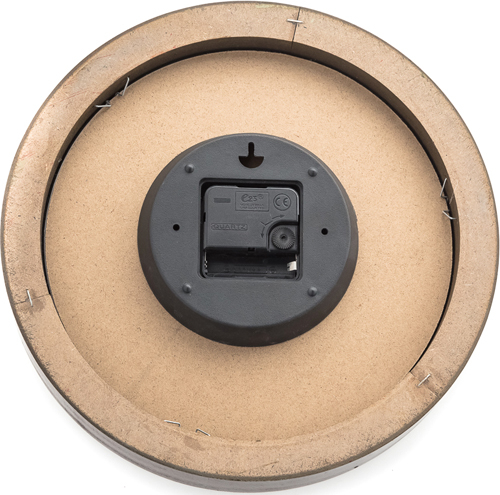 Часы-будильник Innova W09652, дерево, круглые 29см, Brown/синий