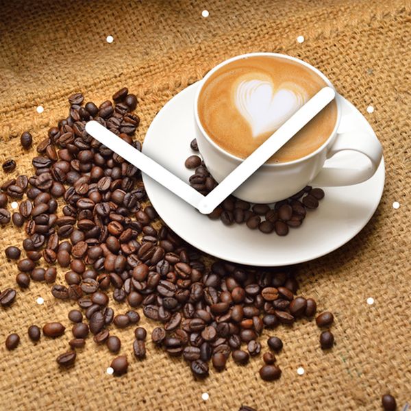 Часы-будильник Innova W09663 Чашка кофе, стекло, 30*30см