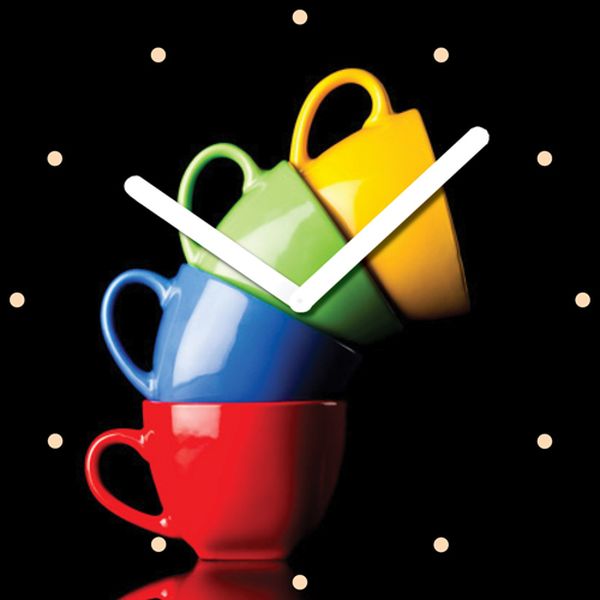 Часы-будильник Innova W09664 Кружки, стекло, 30*30см