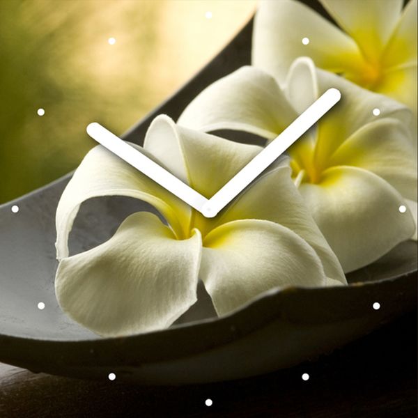 Часы-будильник Innova W09665 Цветы, стекло, 30*30см