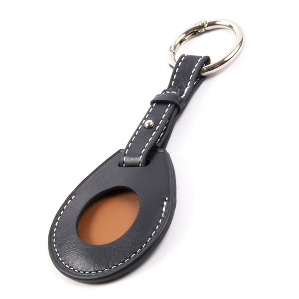 Чехол-брелок для AirTag Red Line кожа темно-синий