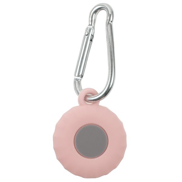 Чехол-брелок для AirTag Red Line круг силикон розовый