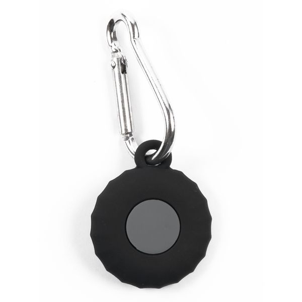 Чехол-брелок для AirTag Red Line круг силикон черный фото