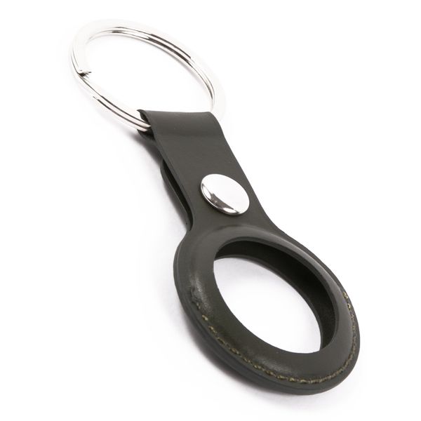 Чехол-брелок для AirTag Red Line двусторонний кожзам зеленый