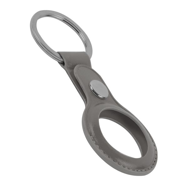 Чехол-брелок для AirTag Red Line двусторонний кожзам серый