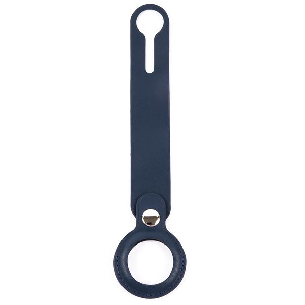 Чехол-подвеска для AirTag Red Line двусторонний экокожа синий