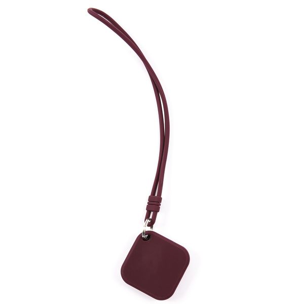 Чехол-подвеска для AirTag Red Line квадат силикон кофейный