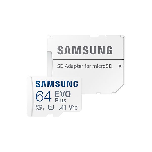 Карта памяти microSDXC Samsung 64Gb Class10 UHS-I U1+ SD Adapter (MB-MC64KA)