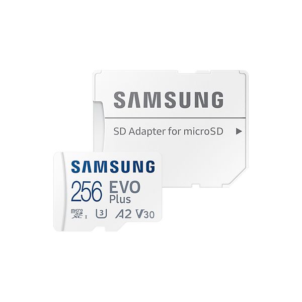Карта памяти microSDXC Samsung 256Gb Class10 UHS-I U3+ SD Adapter (MB-MC256KA)