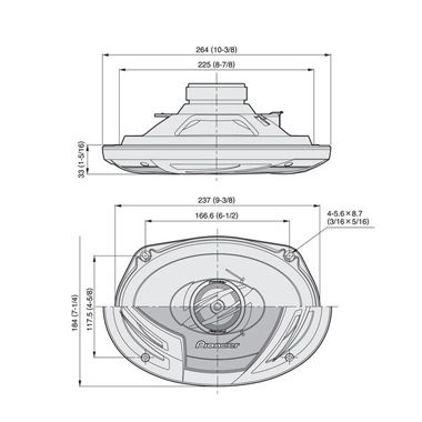 Автомобильные колонки Pioneer TS-A6902 I