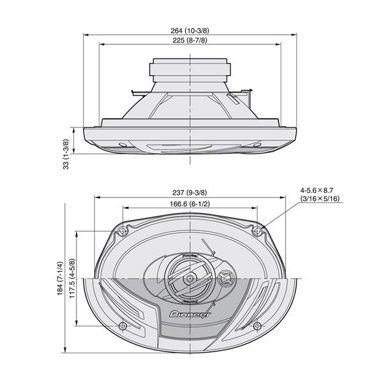 Автомобильные колонки Pioneer TS-A6903 I