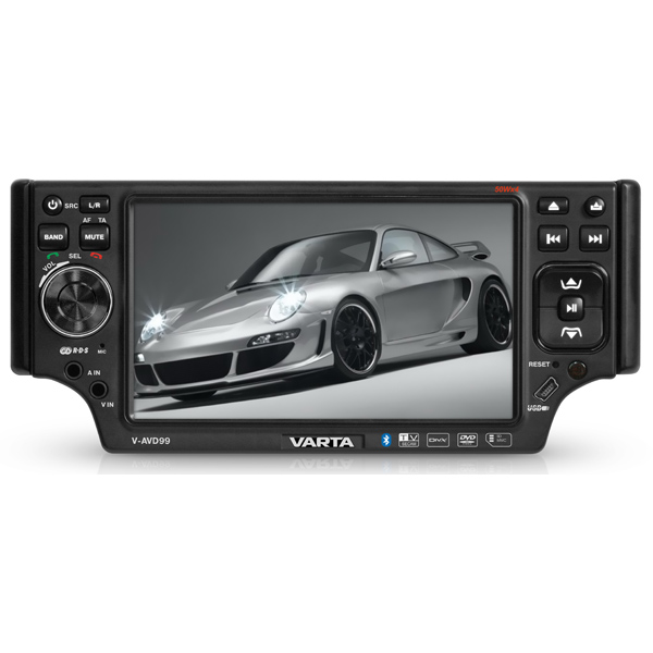 Автомобильная магнитола с DVD + монитор Varta V-AVD99 черный фото