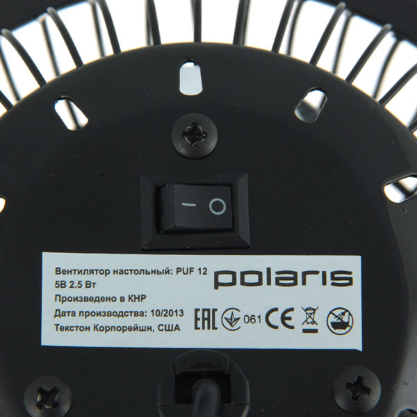 Вентилятор настольный Polaris PUF 12