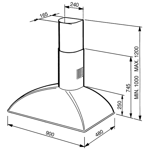 Вытяжка Smeg KS89AOE