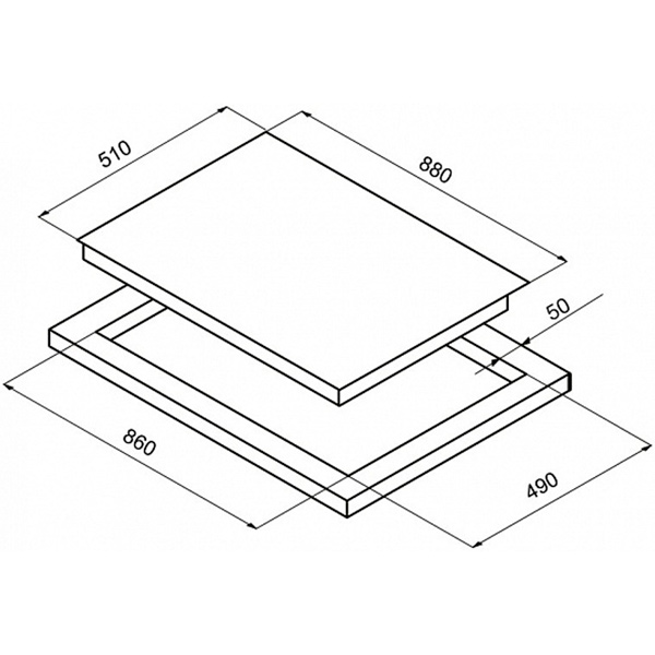 Встраиваемая электрическая панель Korting HK 93551 B