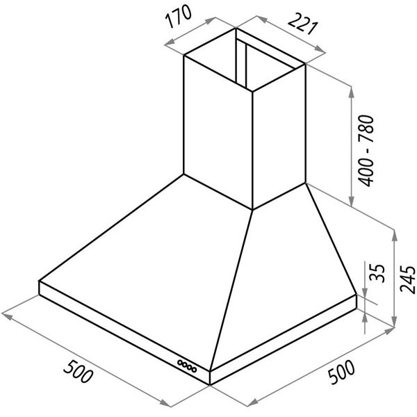Вытяжка Maunfeld CORSA LIGHT (С) 50 белый