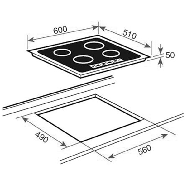 Встраиваемая индукционная панель независимая Teka IZF 6424
