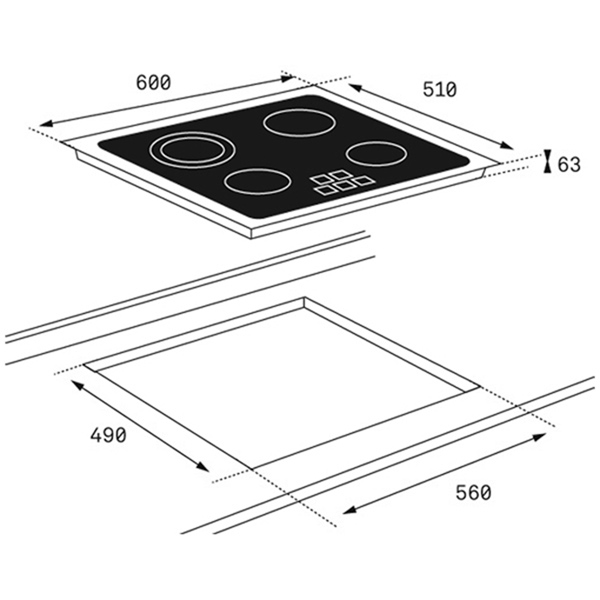 Встраиваемая электрическая панель Teka TB 6415
