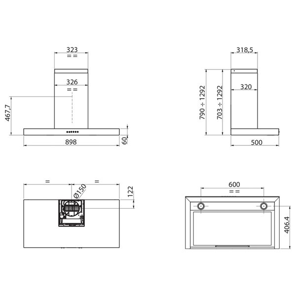 Вытяжка KitchenAid KEWPP 90010