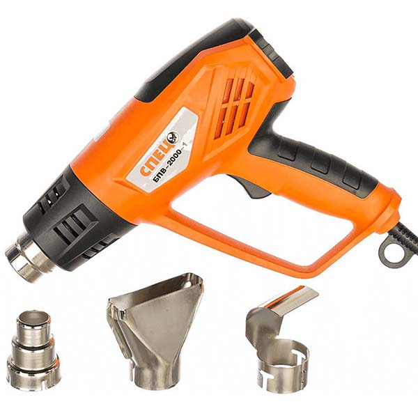 Фен cтроительный СПЕЦ БПВ-2000-1 2000Вт (СПЕЦ-3266)