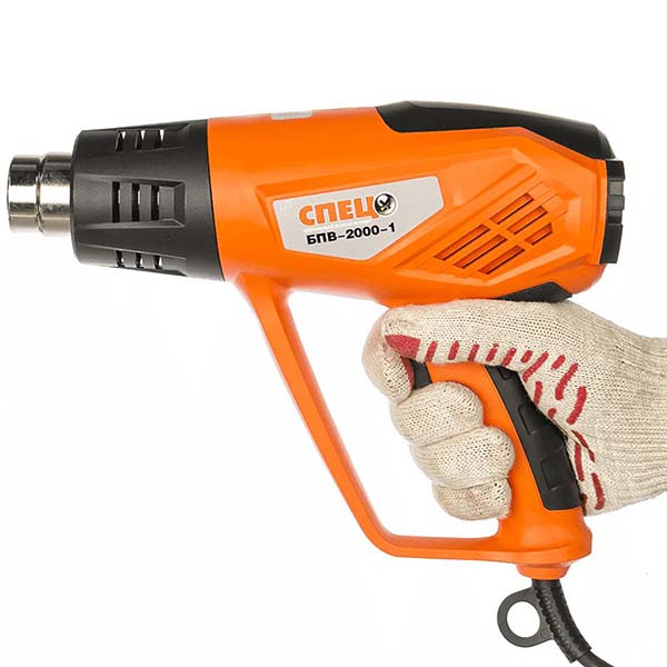 Фен cтроительный СПЕЦ БПВ-2000-1 2000Вт (СПЕЦ-3266)