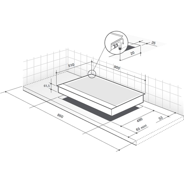 Встраиваемая газовая панель независимая Премиум De Dietrich DPE7929XF