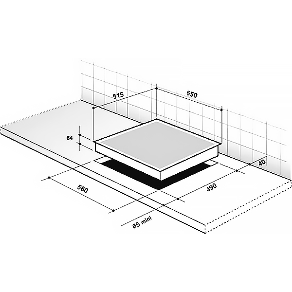 Встраиваемая индукционная панель независимая Премиум De Dietrich DPI7540B