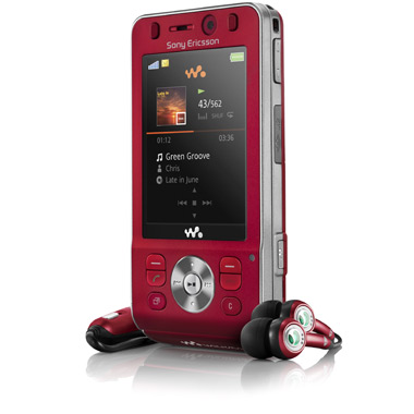 Мобильный телефон Sony Ericsson W910i красный