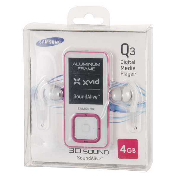 Портативный медиаплеер Samsung YP-Q3AW 4Gb белый