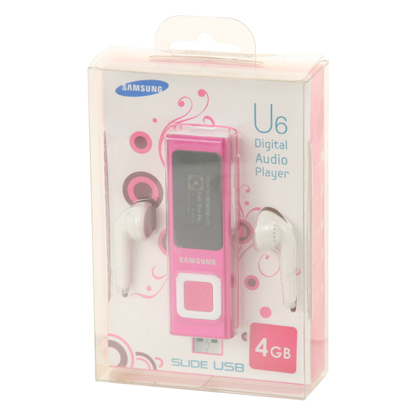 Портативный медиаплеер Samsung YP-U6AP 4Gb розовый