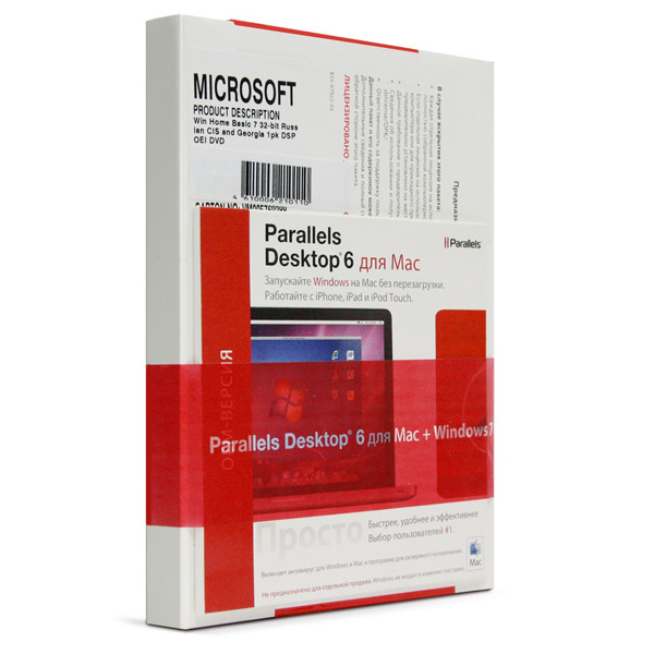 Программное обеспечение MAC OS Parallels Desktop 6.0 for Mac+Windows Home Basic 7 фото