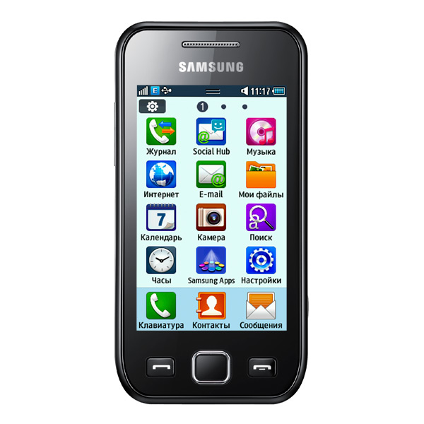 Смартфон Samsung Wave 525 Me/Black (GT-S5250) фото