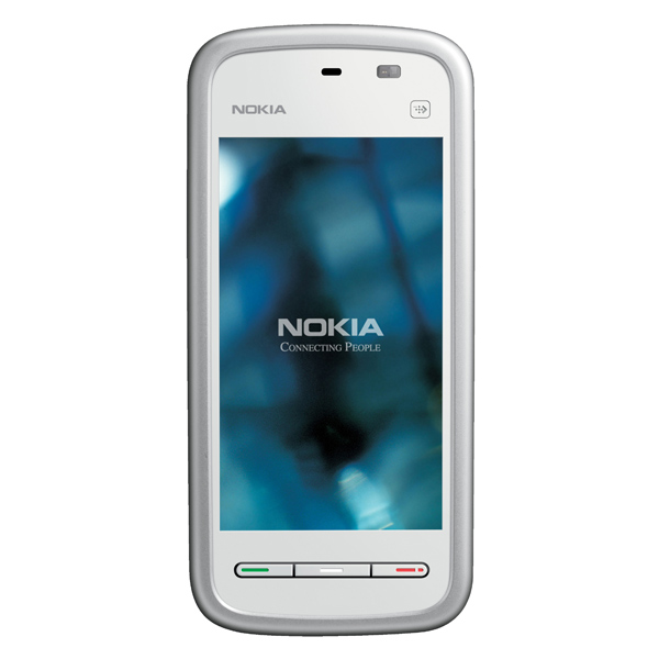 Смартфон Nokia 5228 белый серебристый фото