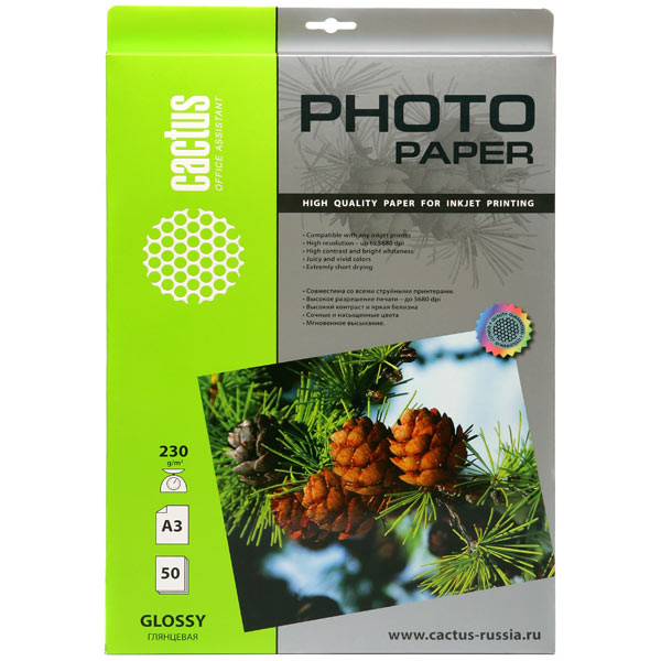 Бумага для принтера А3 Cactus CS-GA318050 Матовая двухсторонняя, A3, 50 лис.