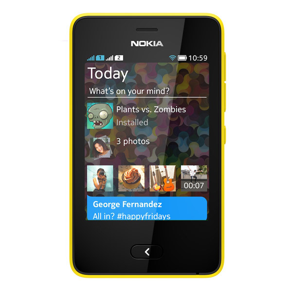 Смартфон Nokia Asha 501 желтый фото